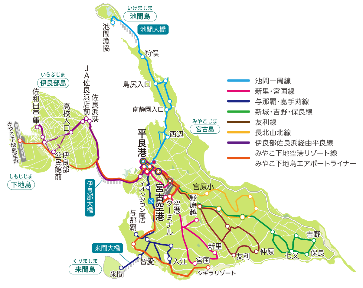 宮古島の路線バス・観光バス